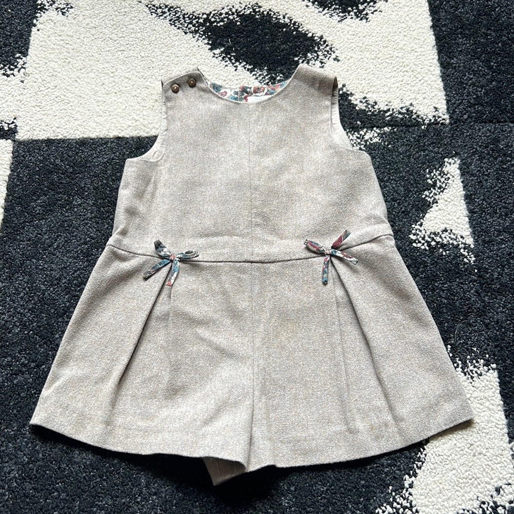 Zara romper 18/24 months taupe girls adorable!